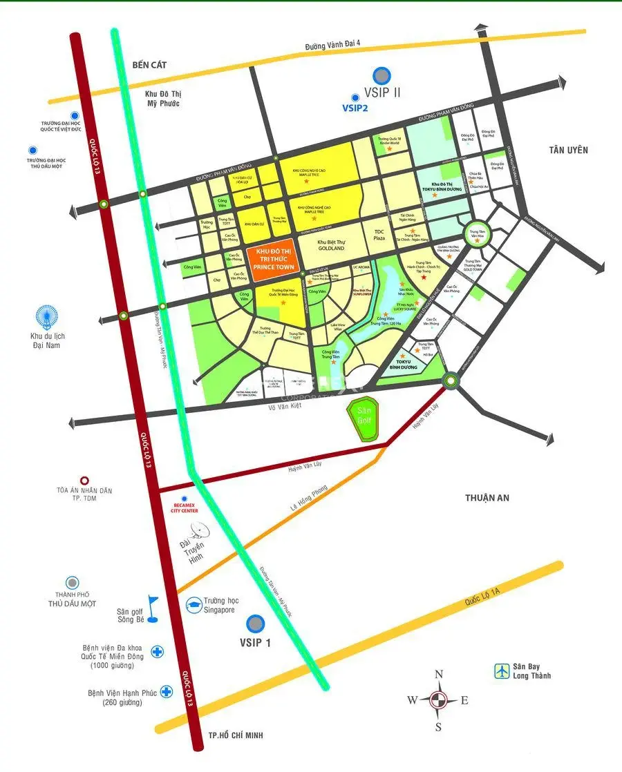Bản đồ quy hoạch th&agrave;nh phố mới B&igrave;nh Dương