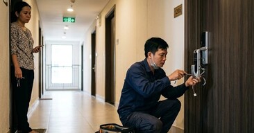 Thợ khóa bị đe dọa bằng dao sau khi mở cửa theo yêu cầu của người vợ