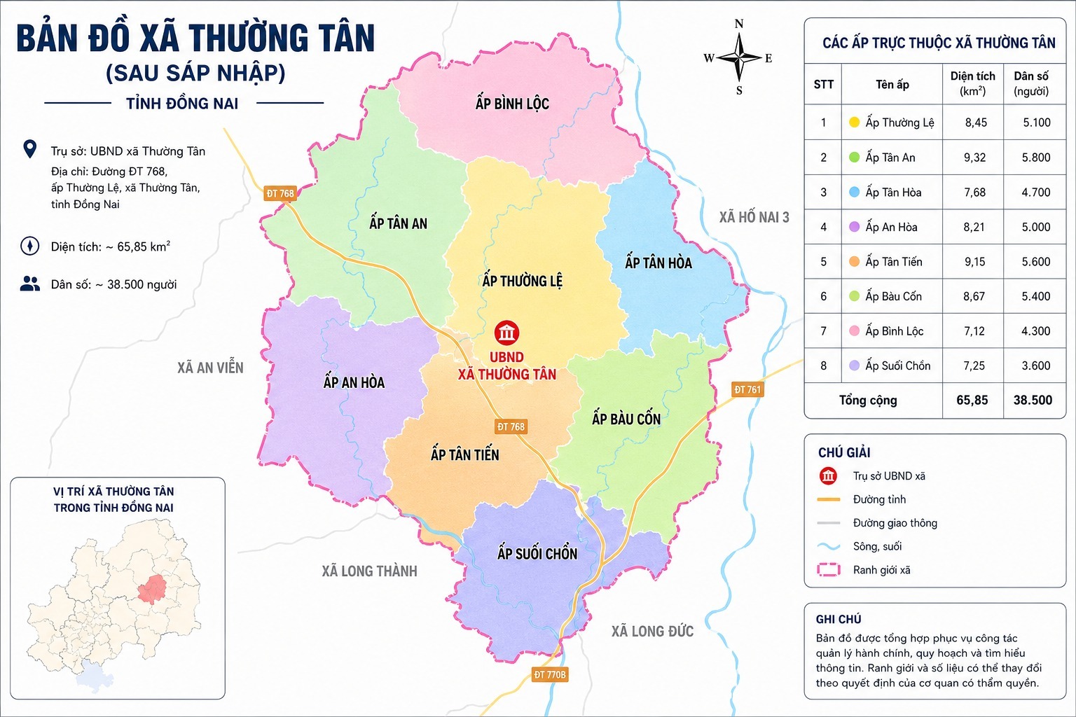 Tổng quan về x&atilde; Thường T&acirc;n sau s&aacute;p nhập